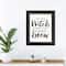Witch In The Morning Halloween Print in Black Frame